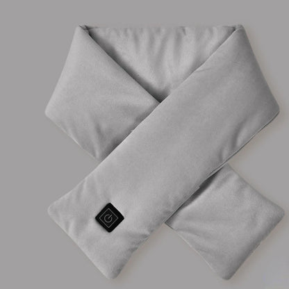 USB Women Men Heating Scarf Temperature Scarf 3 Gears Wrap Fleece Washable Electric Neck Warmer Not Inclound Battery for Camping